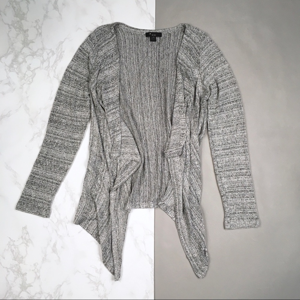 Forever 21 Marbled Draped Front Sweater